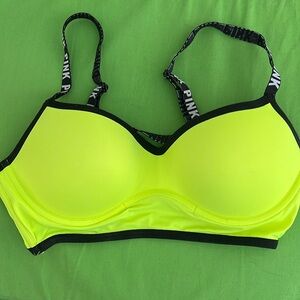 Victoria’s Secret bralette size medium, neon yellow